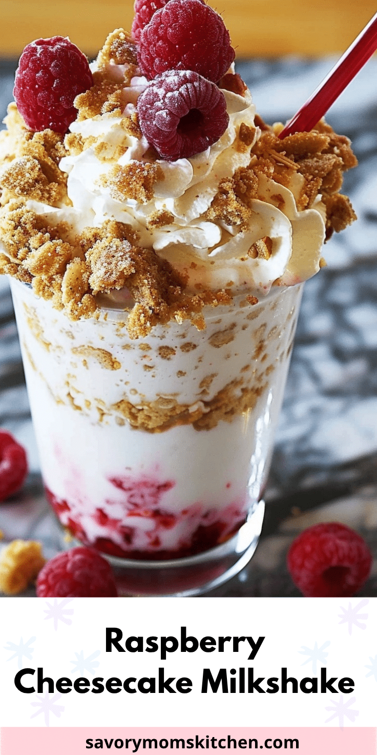 Raspberry Cheesecake Milkshake | Savory Mom Kitchen