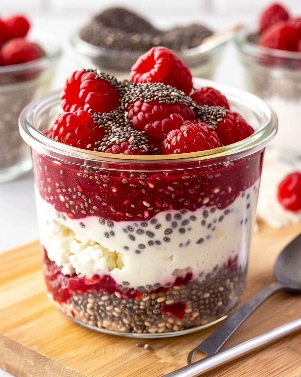 The Best Raspberry Chia Pudding with Cottage Cheese