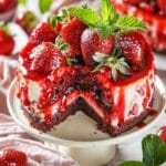 Red Velvet Strawberry Cheesecake