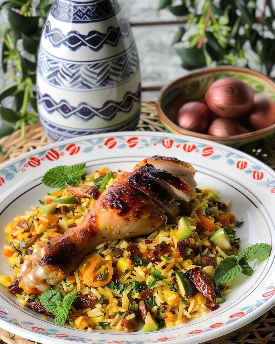Saffron Scented Chicken Pilaf
