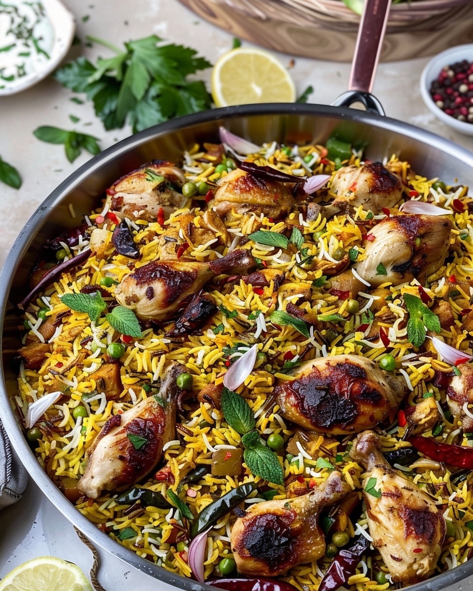 Saffron Scented Chicken Pilaf
