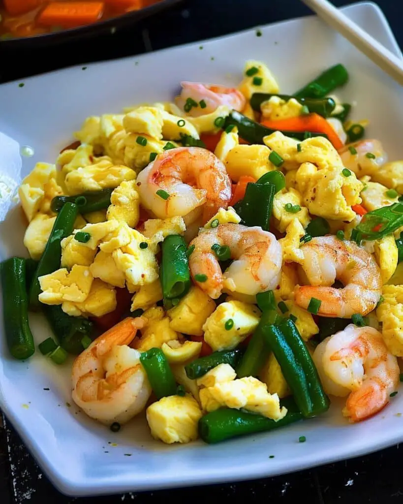 Simple Prawns and Eggs Stir-Fry