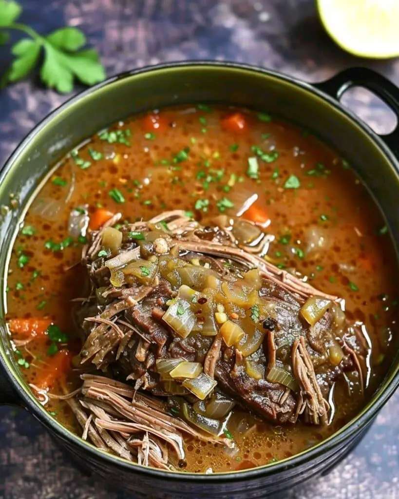 Slow Cooker 4-Ingredient Onion Soup Pot Roast