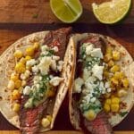 Smoky Elote Steak Tacos with Creamy Street Corn Magic