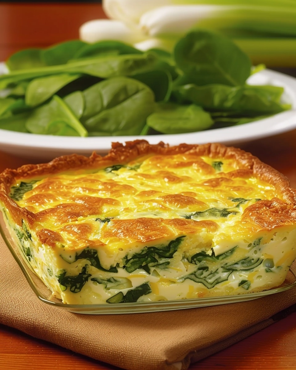 Spinach Egg Cheese Bake Recipe