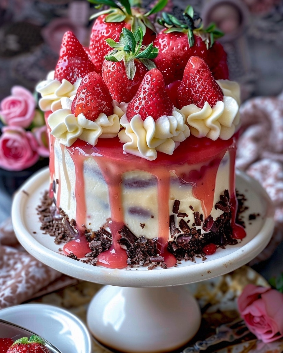 Strawberry Cheesecake Dump Cake