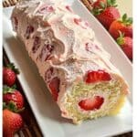 Strawberry Cake Roll and Strawberry Dessert
