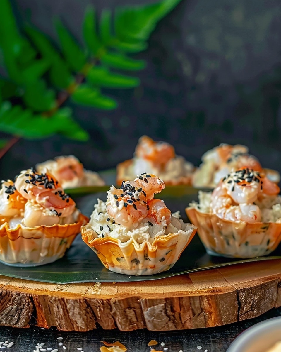 Sushi Bake Cups with Shrimp and Crab