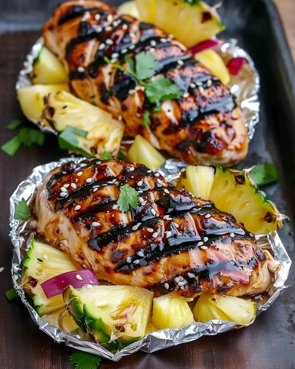 How To Make Teriyaki Chicken and Pineapple Foil Packets