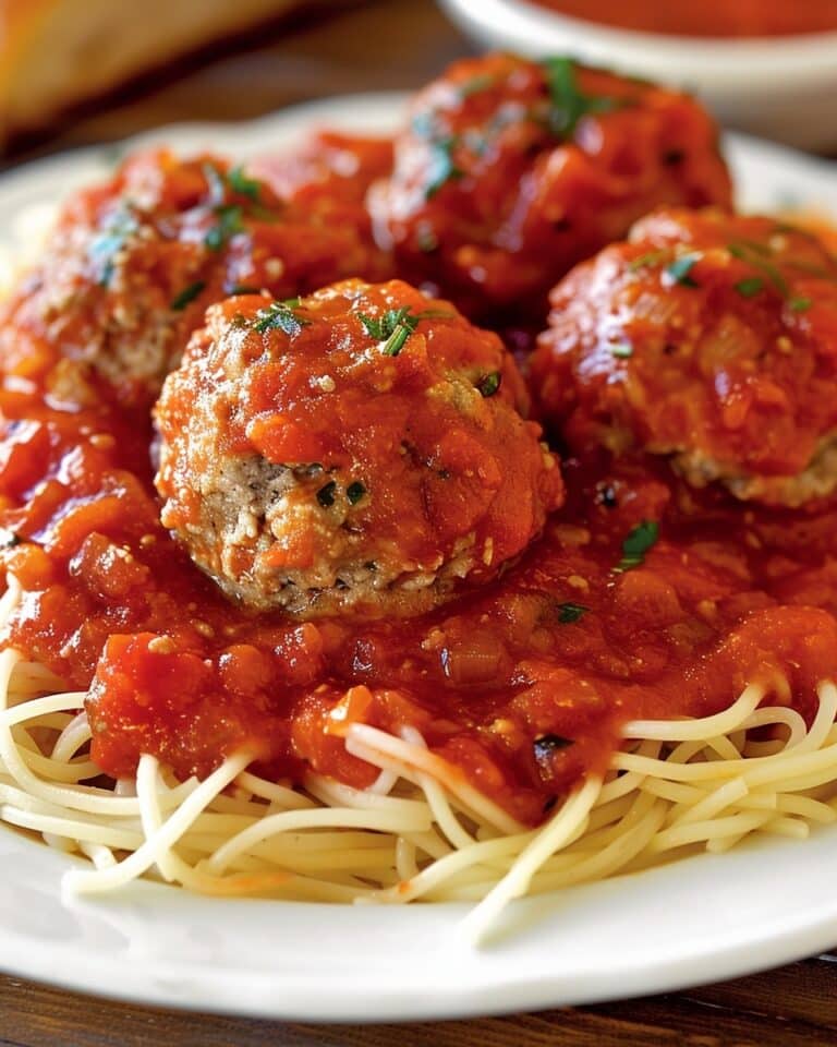 Authentic Italian Veal Meatballs in Rich Tomato Sauce