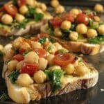 Vegan Chickpea Veggie Toast