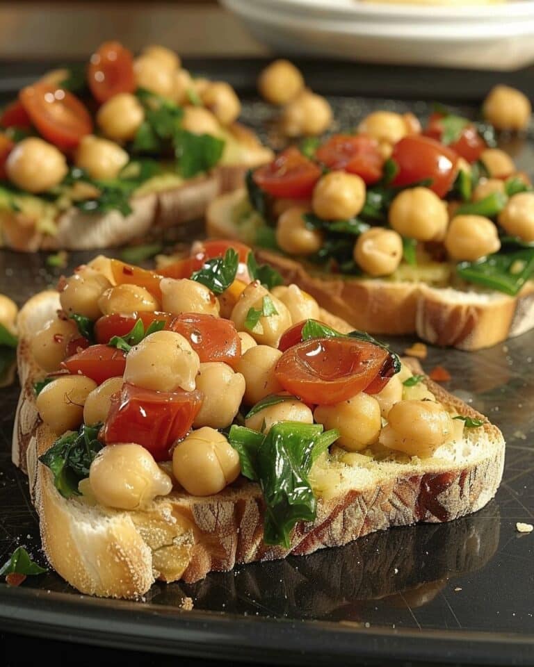 Vegan Chickpea Veggie Toast