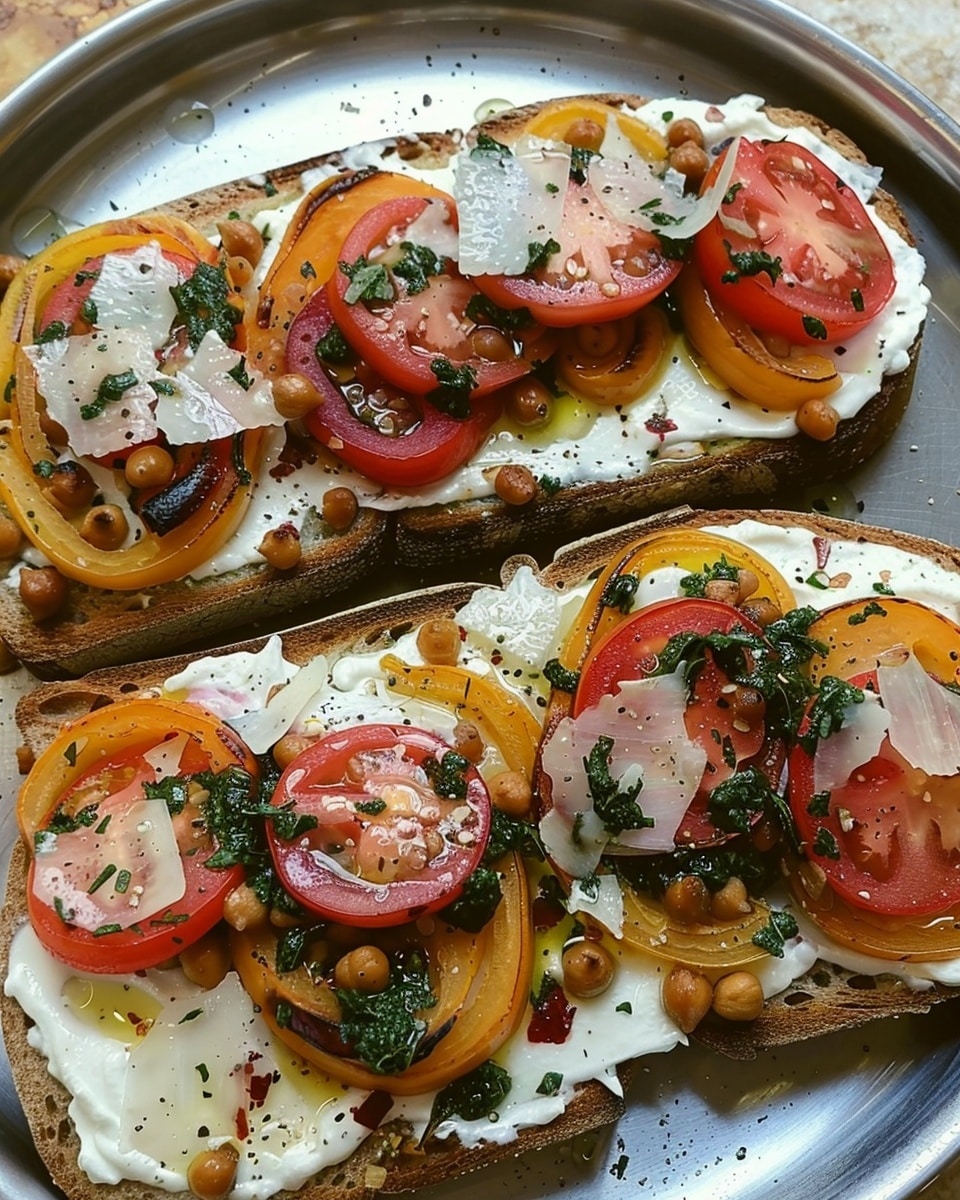 Vegan Chickpea Veggie Toast
