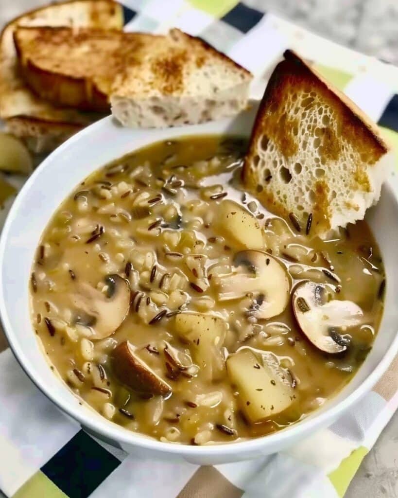 Vegan Wild Rice Mushroom Soup