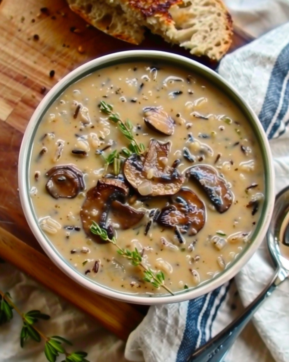 Vegan Wild Rice Mushroom Soup