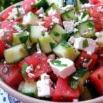 Watermelon Salad with Cucumber and Feta