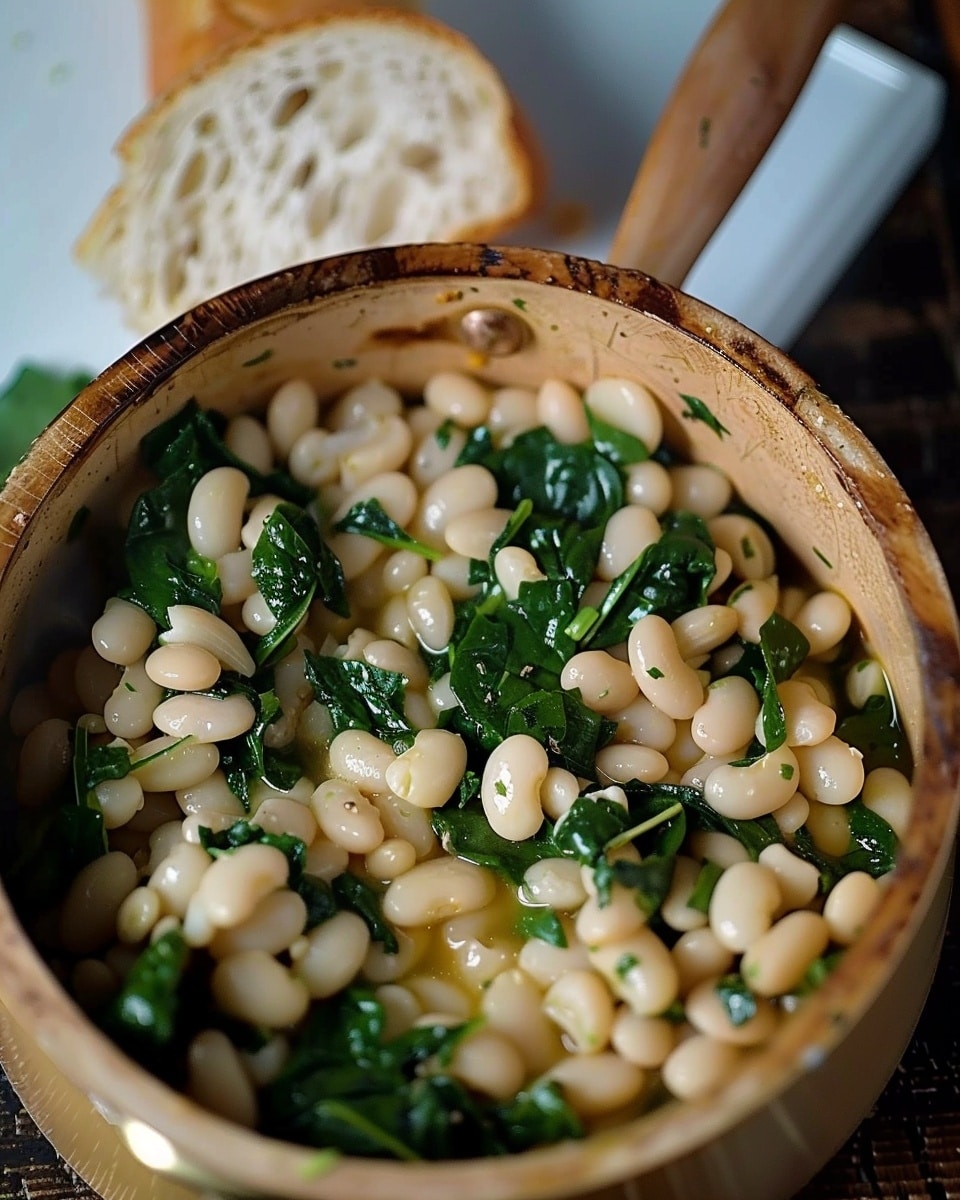 Creamy Ditalini with White Beans and Spinach