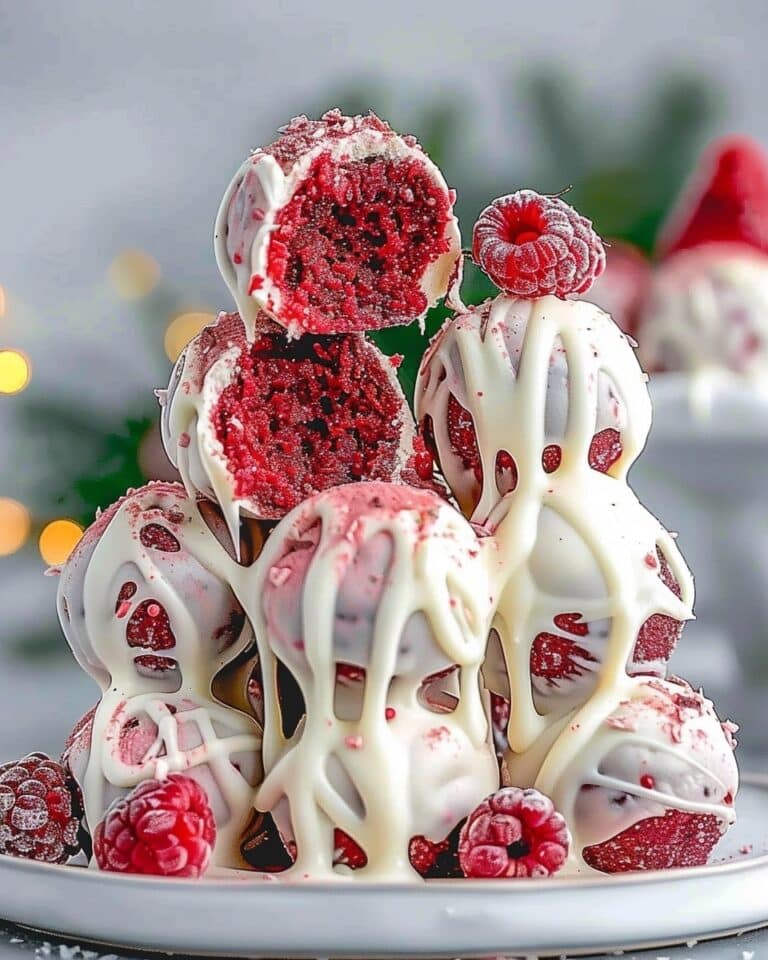 White Chocolate Raspberry Cheesecake Balls