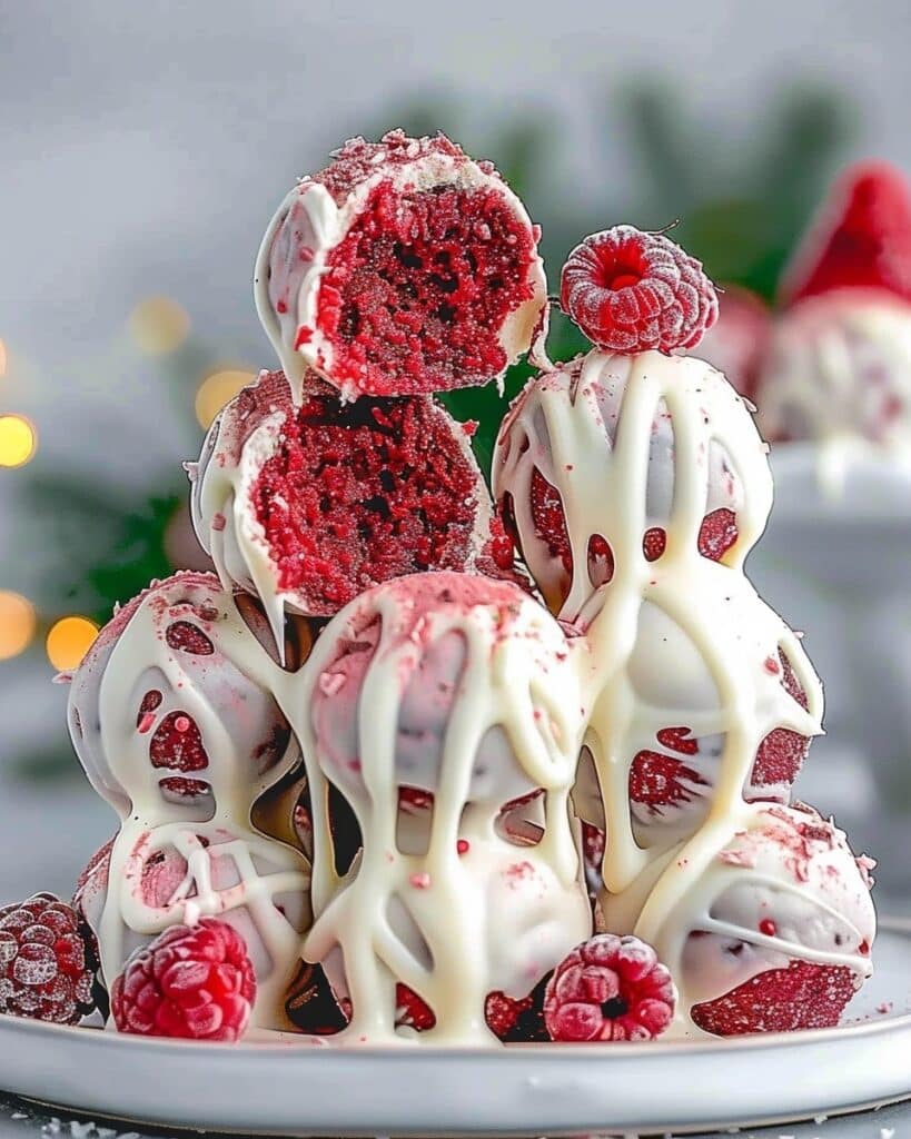 White Chocolate Raspberry Cheesecake Balls
