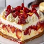 White Chocolate Strawberry Cheesecake