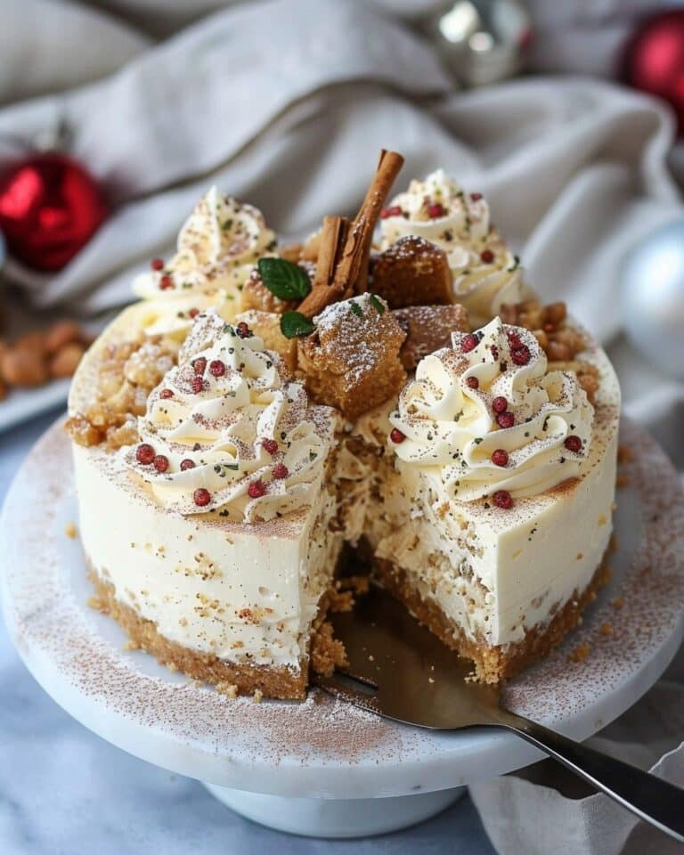 White Christmas Cheesecake