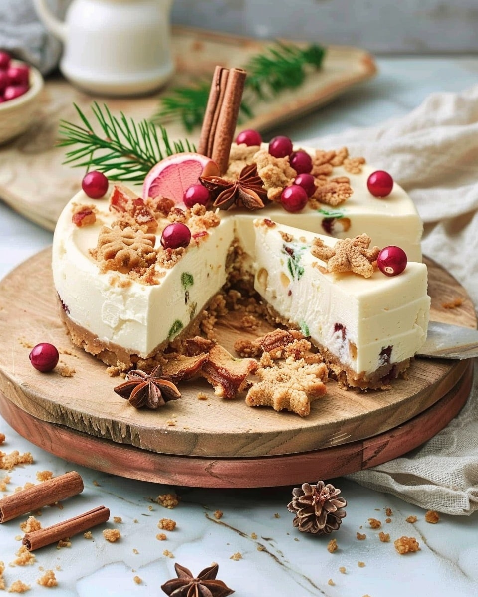 White Christmas Cheesecake