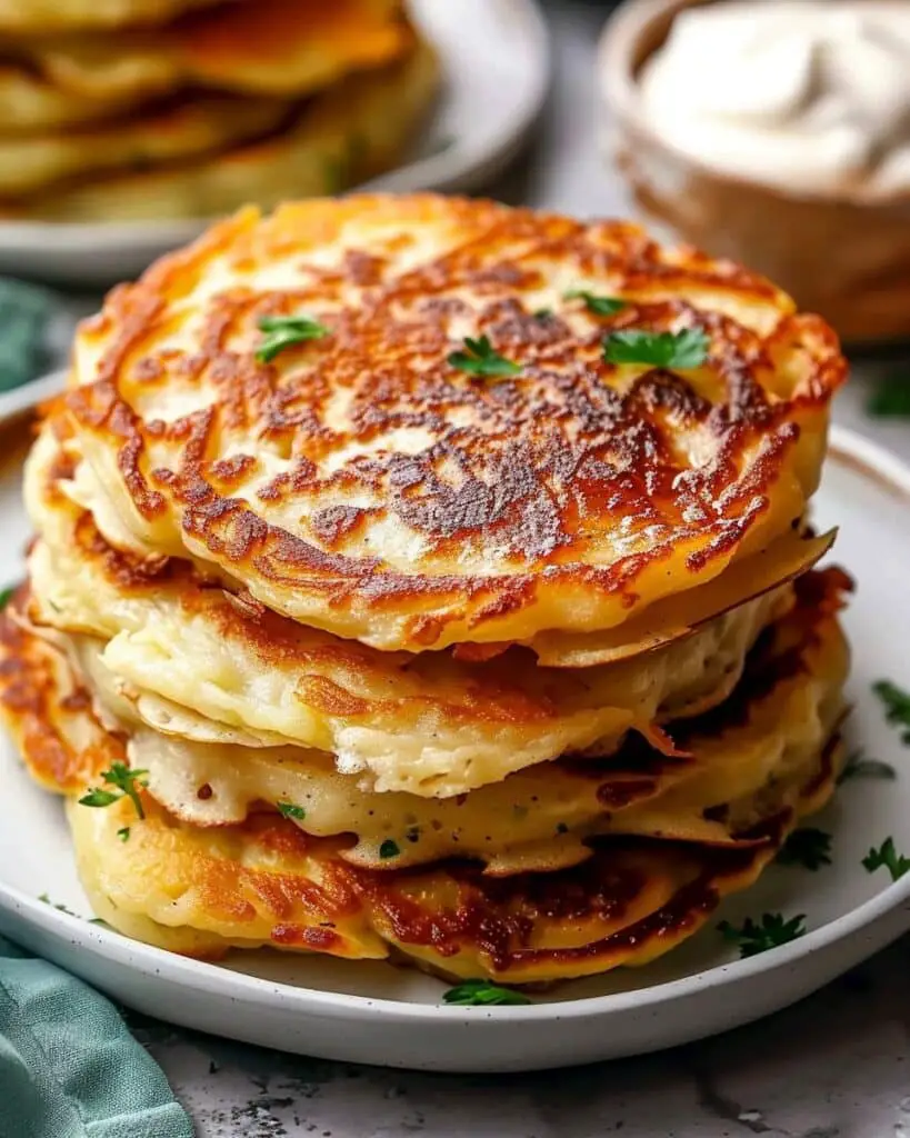 Crispy Potato Pancakes with a Melting Center