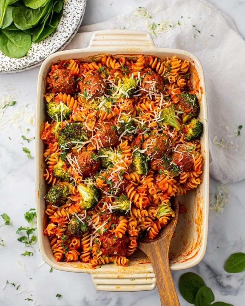 Vegan Pasta and Meatball Bake Recipe