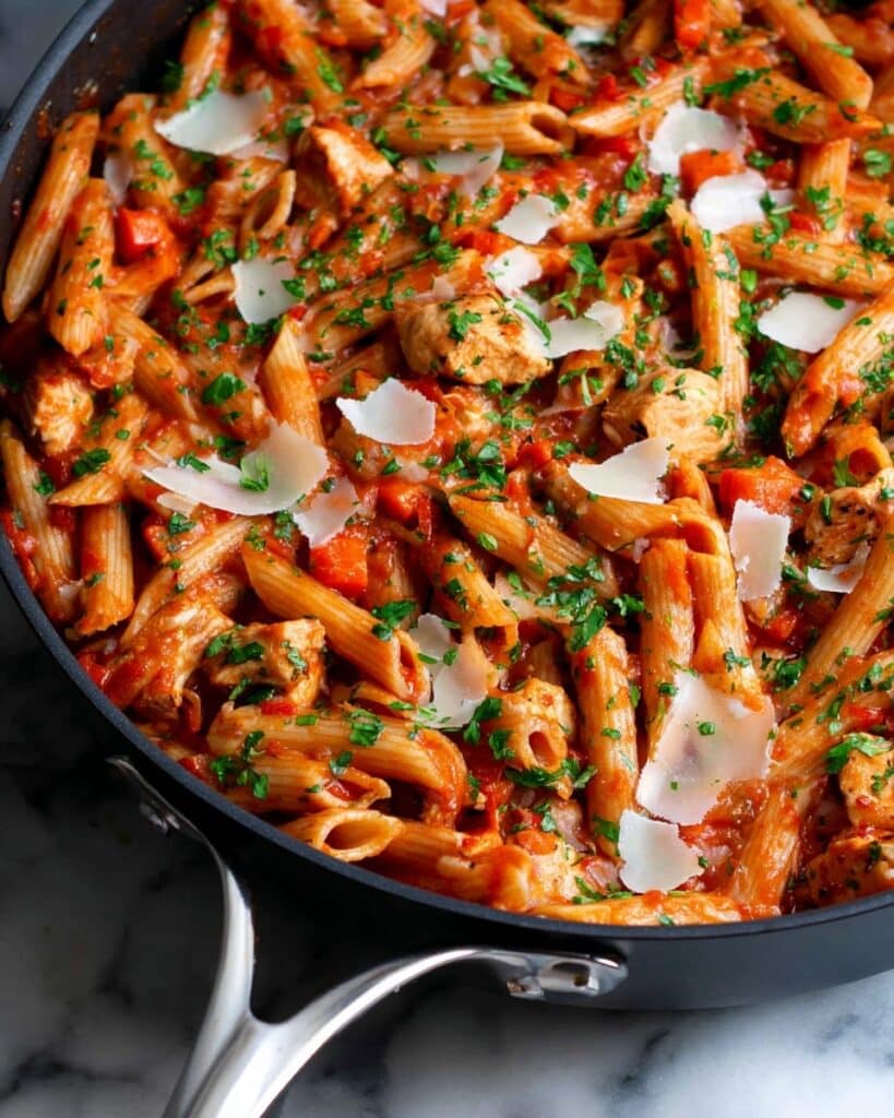 Skillet Chicken Penne Pasta Recipe