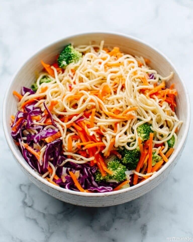 Ginger Sesame Noodle Salad with Vegetables and Chicken Recipe