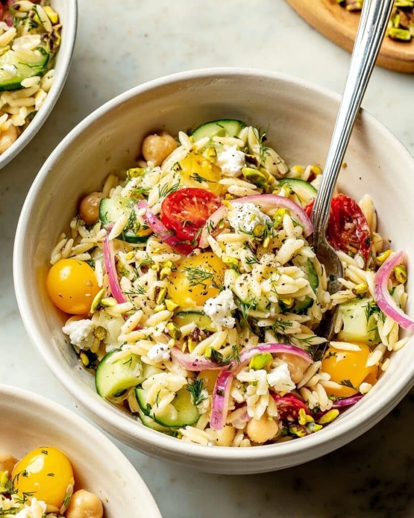 Herby Chickpea and Feta Pasta Salad Recipe