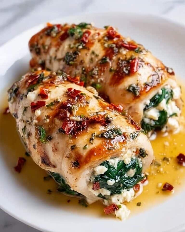 Spinach and Feta Chicken Rolls Recipe