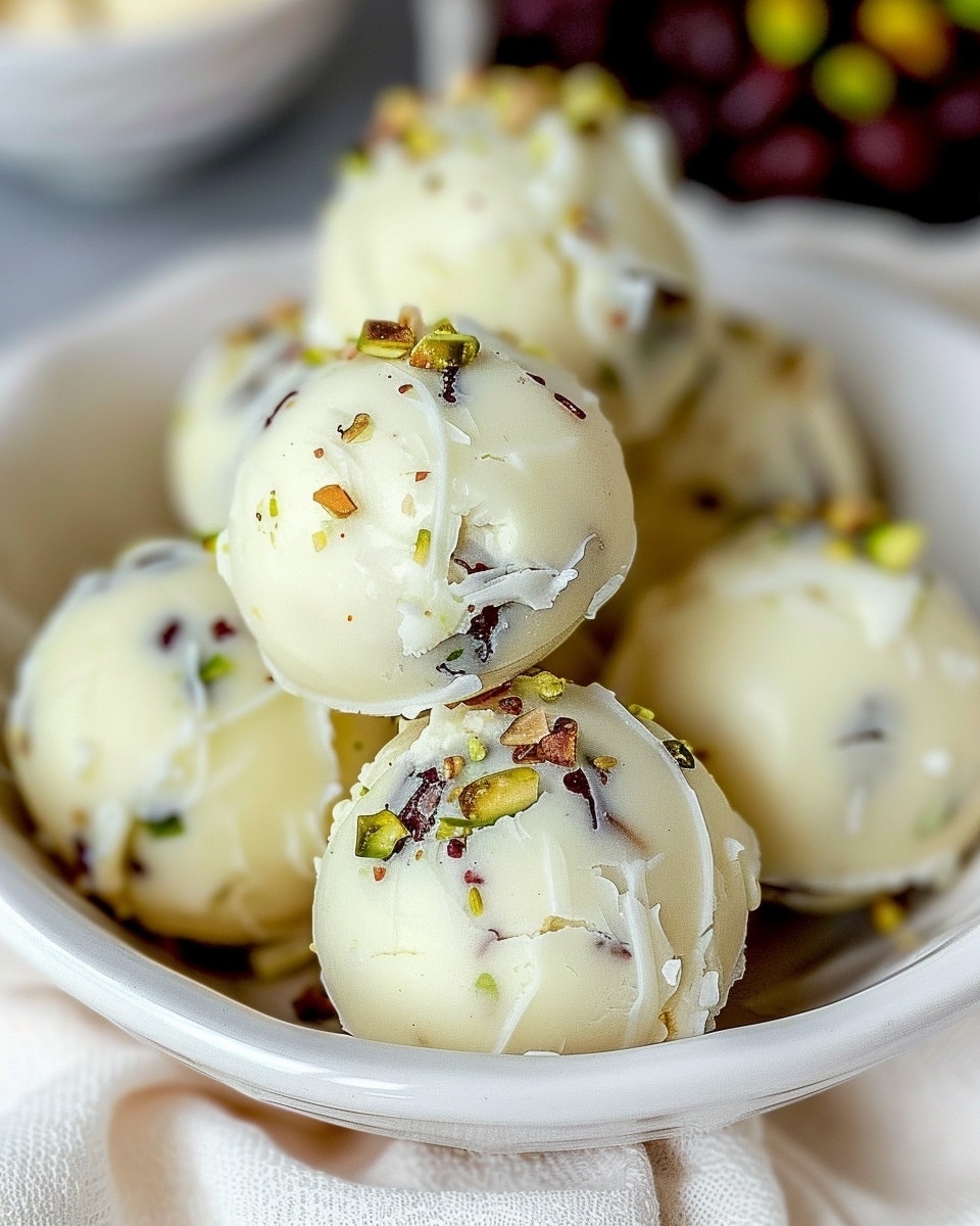 Pistachio Ricotta Truffle Bites