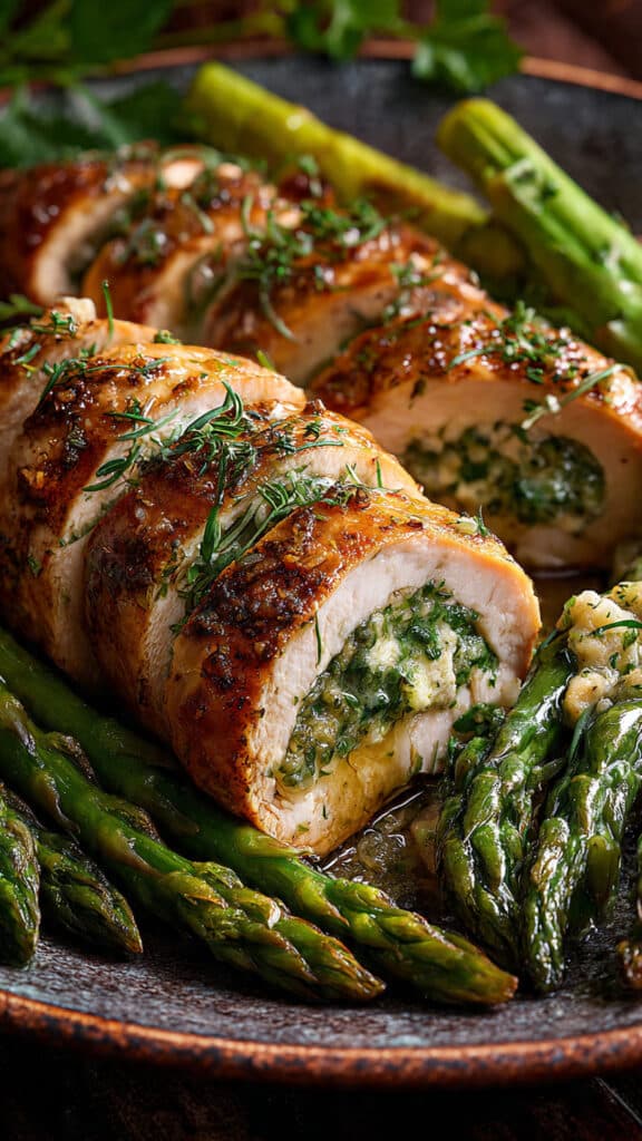 Asparagus Stuffed Chicken Fillet