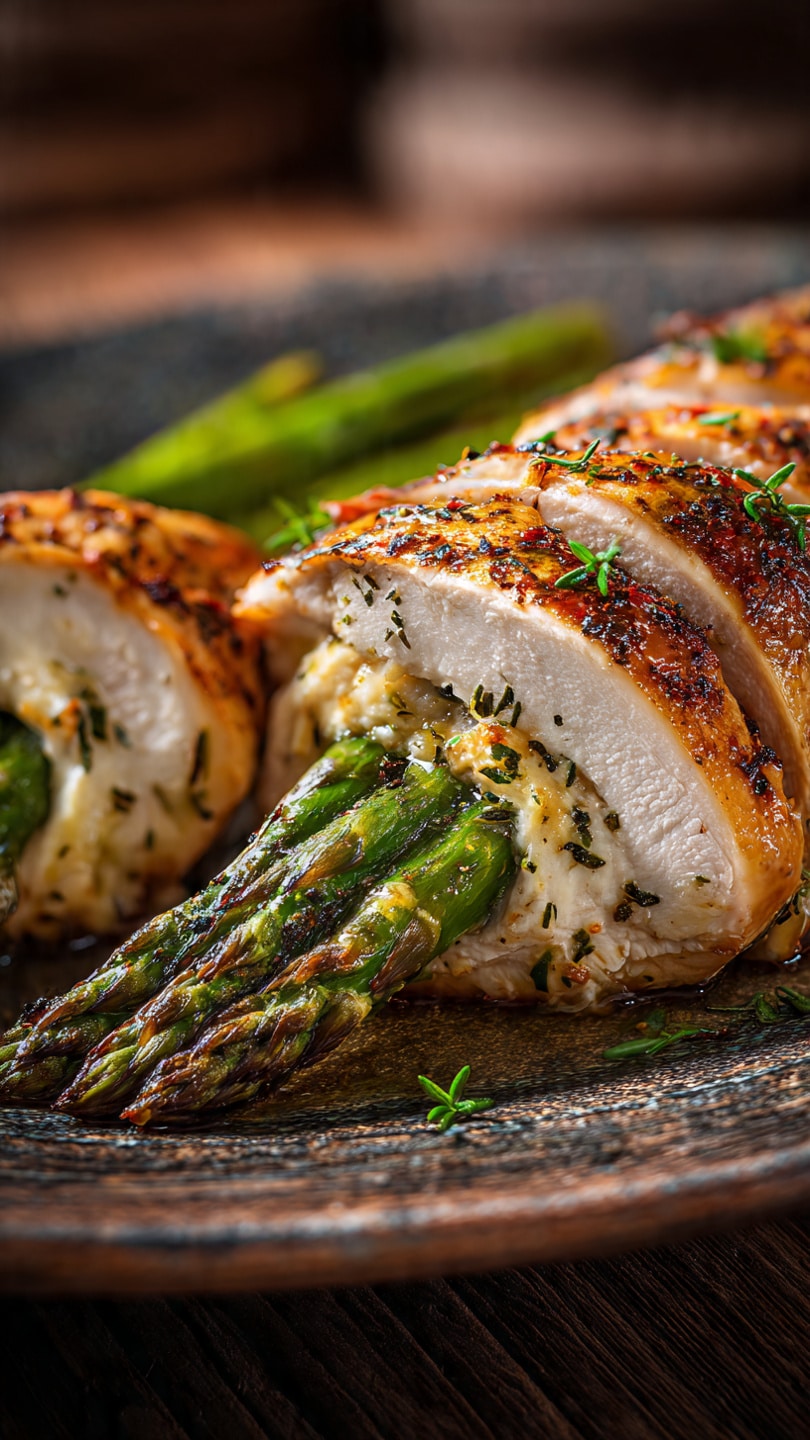 Asparagus Stuffed Chicken Fillet