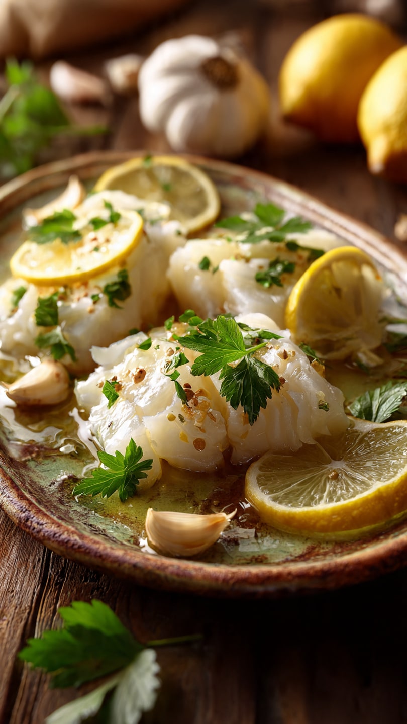 Baked Cod with Lemon and Garlic