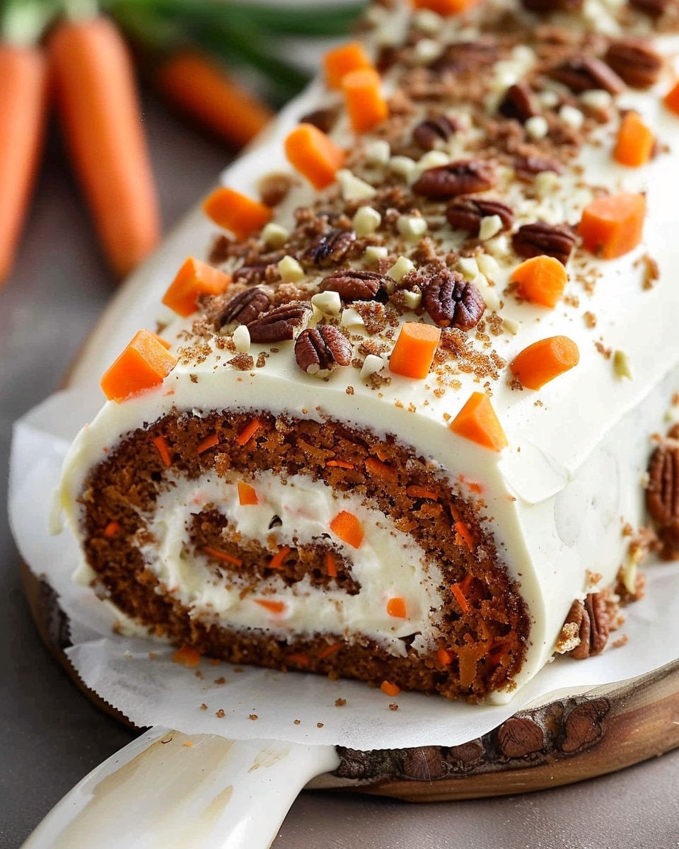 Carrot Cake Roll (Swiss Roll Style)