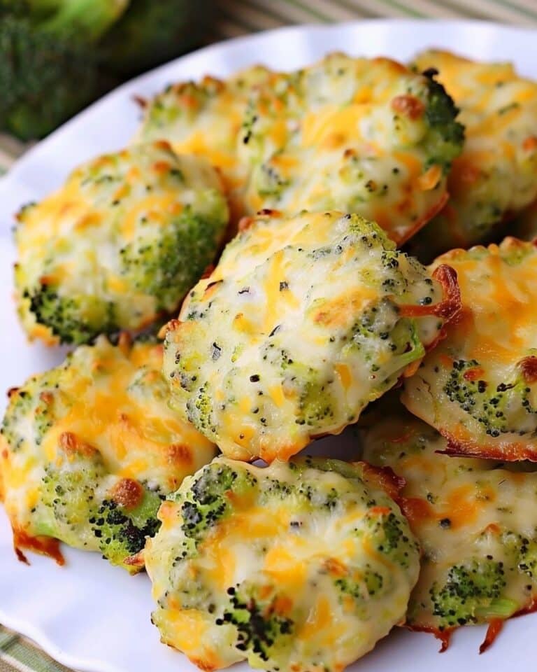 Cheesy Baked Broccoli Bites