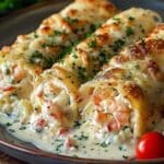 Cheesy Lobster Alfredo Roll-Ups