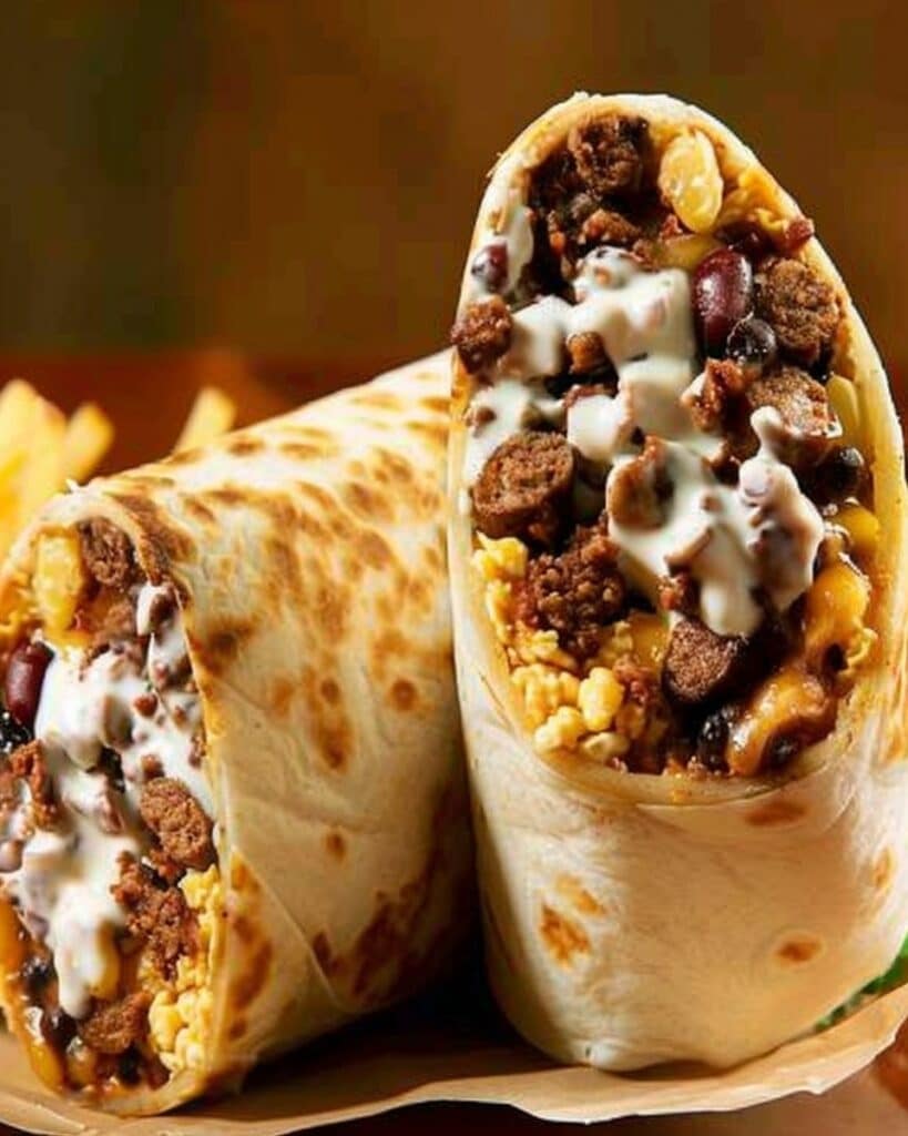 Halal Beef Breakfast Burrito