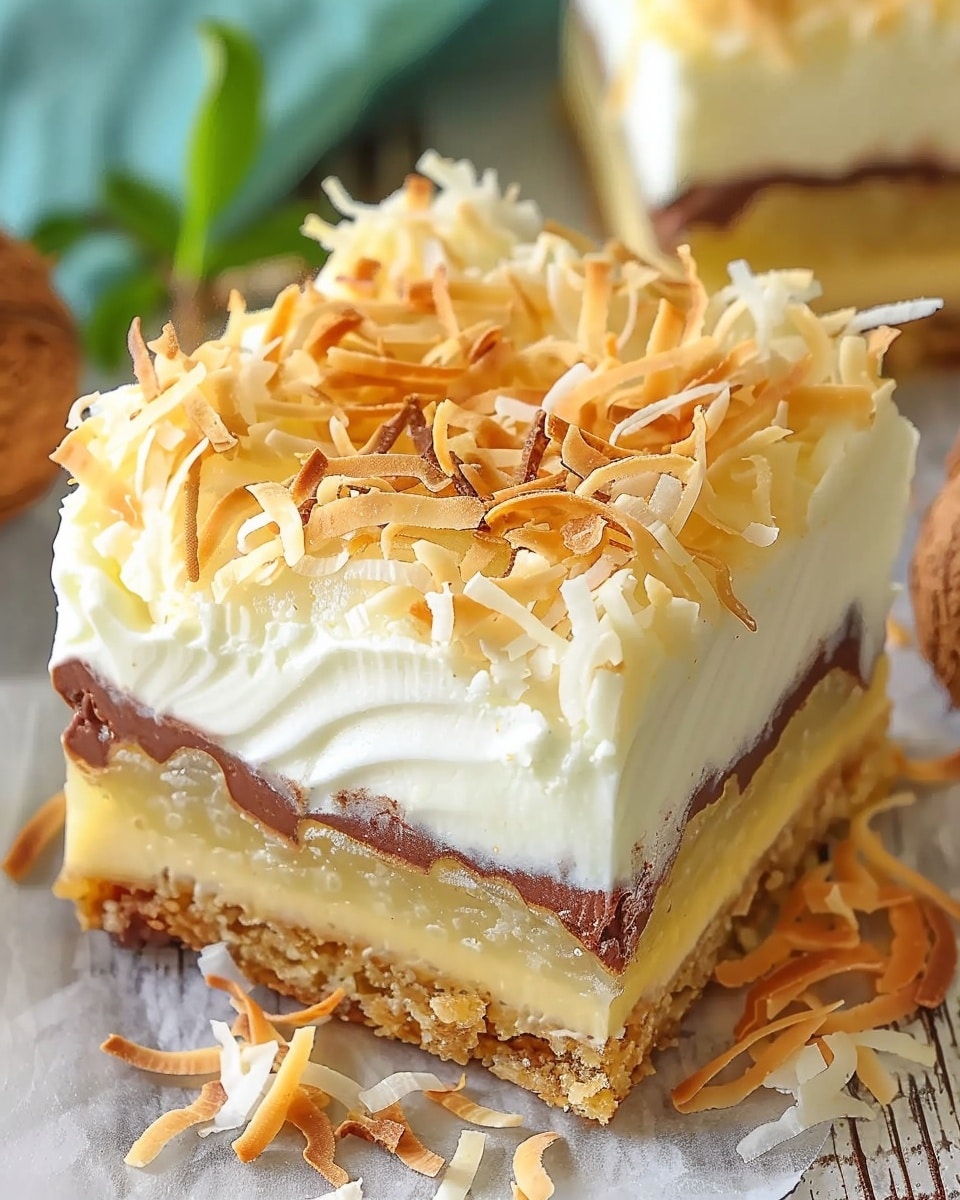 Coconut Chocolate Dream Bars