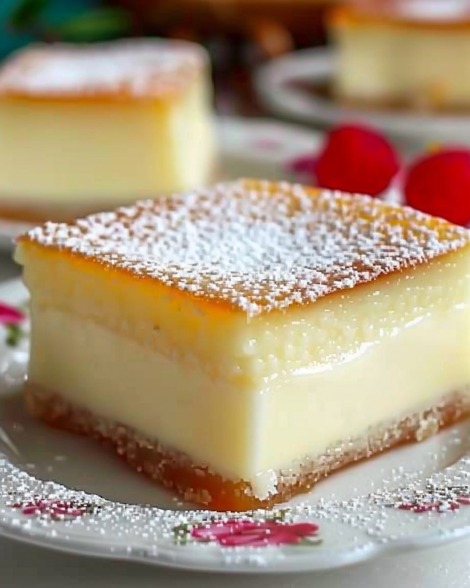 Creamy Honey Milk Custard Squares