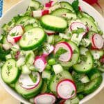 Crunchy Cucumber, Radish & Snap Pea Chopped Salad