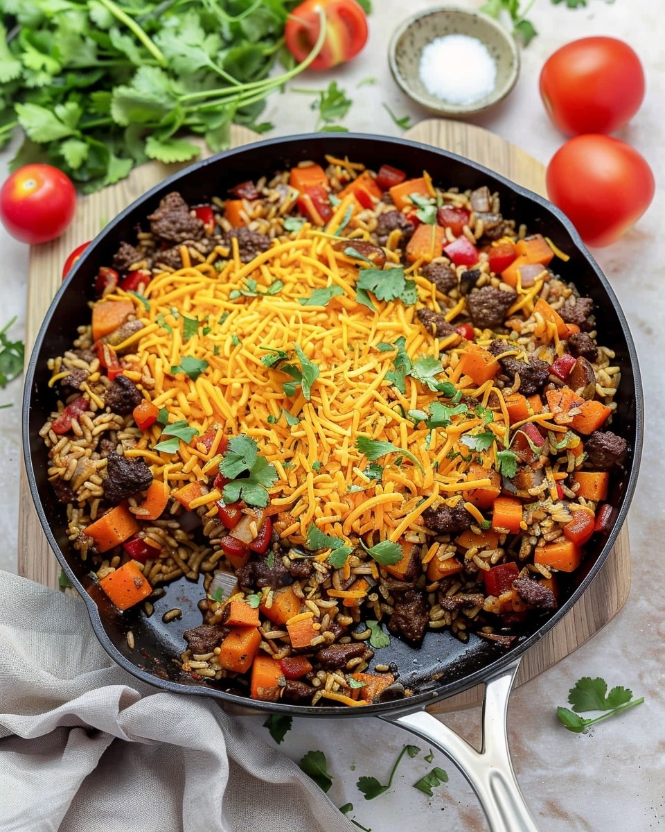 Sweet Potato Beef Taco Skillet