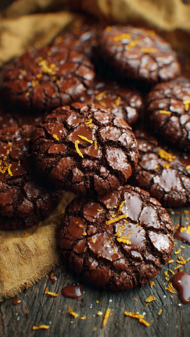 Flourless Dark Chocolate Orange Cookies