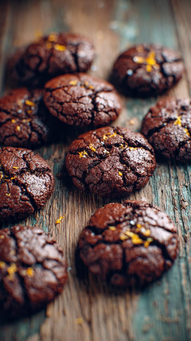 Flourless Dark Chocolate Orange Cookies