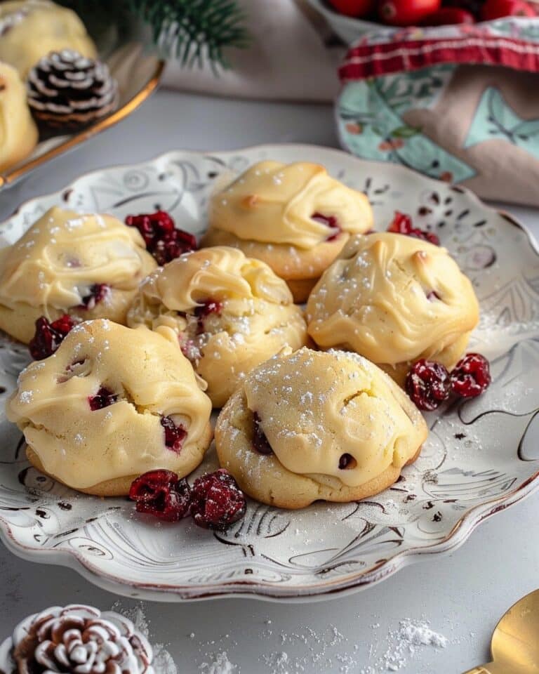Frosted Cranberry Drop Cookies