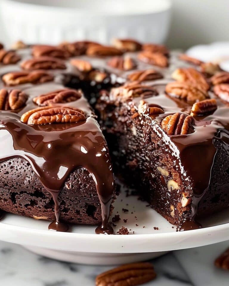 Gooey Chocolate Pecan Cake