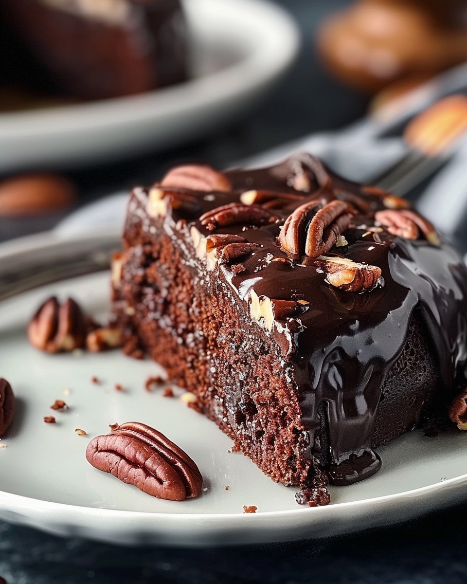 Gooey Chocolate Pecan Cake