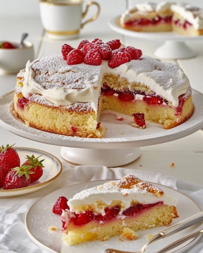 Jordgubbstårta: Swedish Strawberry Cake with Chamomile